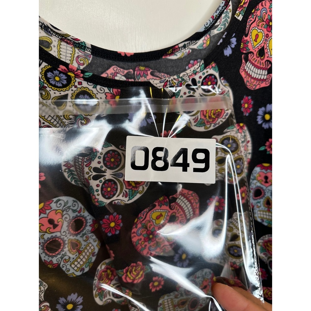 No Boundaries Sugar Skull Floral Tank Top Black XXL 2XG NJ19T006GB - Picture 5 of 5